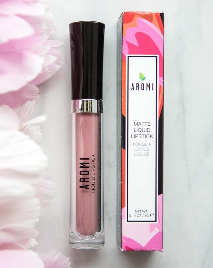 Aromi Matte Liquid Lipstick | Blush Nude, Light, Pale Pink Lip Color, Long-Lasting, Smudge Proof, Vegan, Cruelty-free, Handmade (Blush Nude)