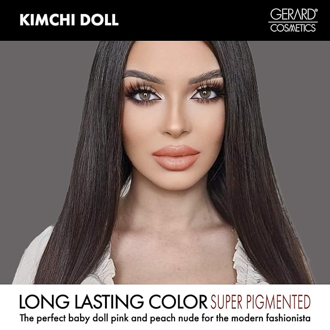 Gerard Cosmetics Lipstick Kimchi Doll | Nude Light Pink Lipstick with Luxe Satin Finish | Highly Pigmented, Smooth Formula with Hydrating Ingredients | Long Lasting | Cruelty Free & Made in USA