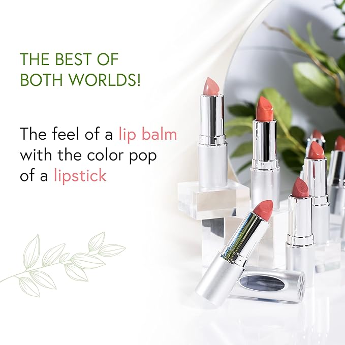 Honeybee Gardens Truly Natural Long Lasting Lipstick, Tuscany, Pink/Rose, Naturally Hydrating & Nourishing, Vegan, Gluten-Free & Cruelty-Free, 0.13 oz / 3.8 g