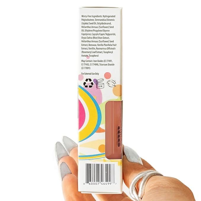 Moisturizing Natural Lip Gloss, Neutral Bliss Color, Vegan Lip 8 ml