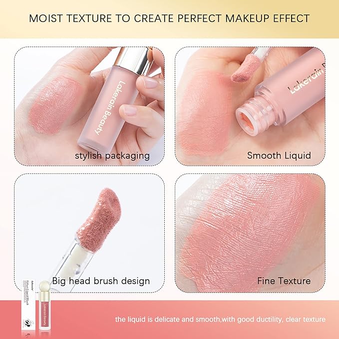 Liquid Blush, Soft Cream Liquid Blush for Cheeks, Everyday Wear(03#)