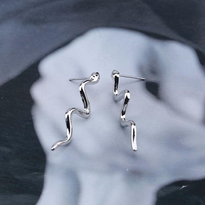 Vintage Snake Dangle Earrings Punk Snake