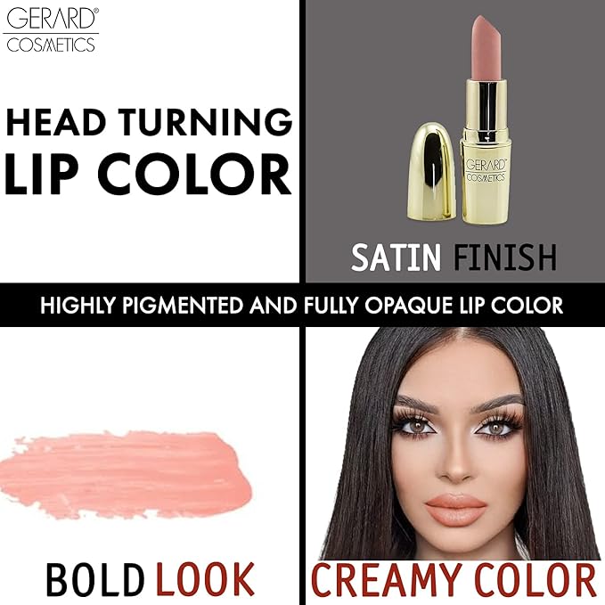 Gerard Cosmetics Lipstick Kimchi Doll | Nude Light Pink Lipstick with Luxe Satin Finish | Highly Pigmented, Smooth Formula with Hydrating Ingredients | Long Lasting | Cruelty Free & Made in USA