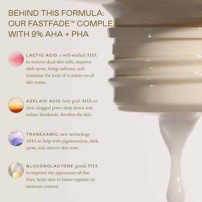 EADEM Gentle Exfoliating AHA & PHA Toner, Exfoliating Face Serum with Tranexamic Acid, AHA Exfoliant & Pore Minimizer for Face and Body, Acne Spot Serum, Mothers Day Gifts, 5.0 oz, Cashmere Peel