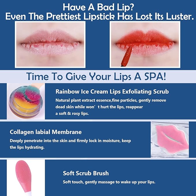 Lip Care Kit Lip Scrubs Exfoliator Lightening