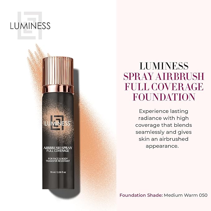 LUMINESS Spray Airbrush Foundation Makeup, Shade 050 - fl oz
