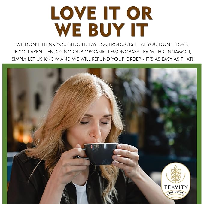 Teavity Organic Lemongrass and Cinnamon Tea Pods for Keurig - 24 Pods