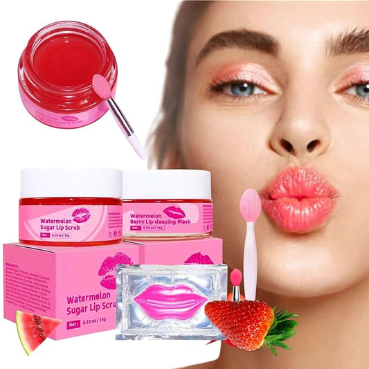 5-in-1 lip care kit, Lip scrub sleeping
