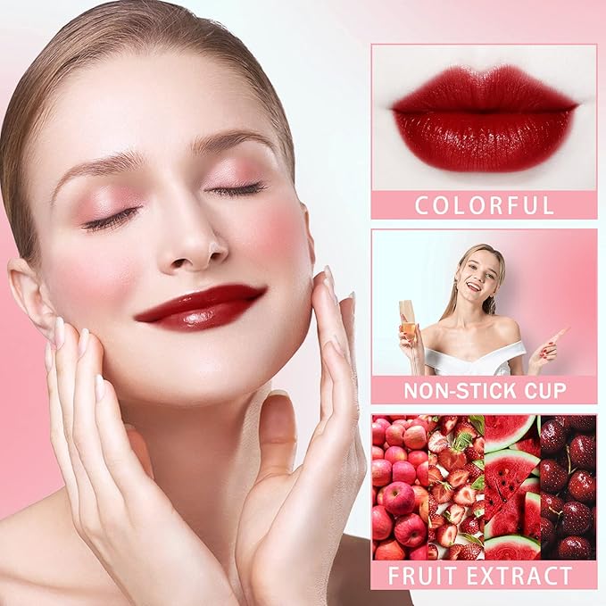 4 Pcs Fruit Lip Stain Set, lasting