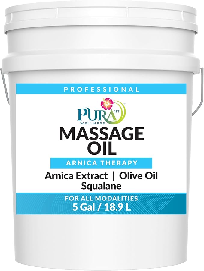 Professional 5 Gallon Arnica Oil, Muscle Relief, Unscented, Hypoallergenic, Natural Ingredients, Skin Moisturizing, Hydrating, Deep Tissue, Muscle Soothing, Pain Relief