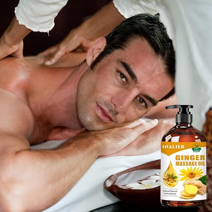 Ginger Massage Oil,Ginger Oil for Lymphatic Drainage,Massage Oil for Massage Therapy,SPA Massage Oils,Relaxing Sore Muscle Massage Oil,Ginger Essential Oil for Body Massage