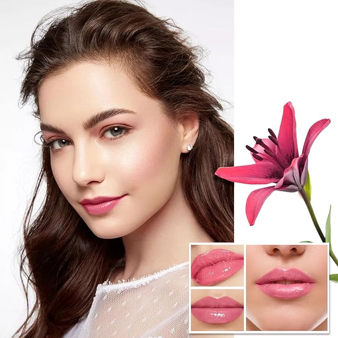 Lipstick for Women,Flower Jelly Lipstick Set,Temperature Change Moisturizer Change