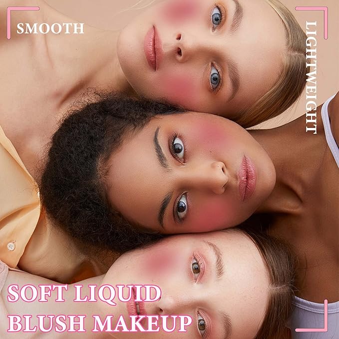 Matte Soft Liquid Blush,Waterproof Long Lasting Moisturizing Velvet Blushes Makeup(#05)