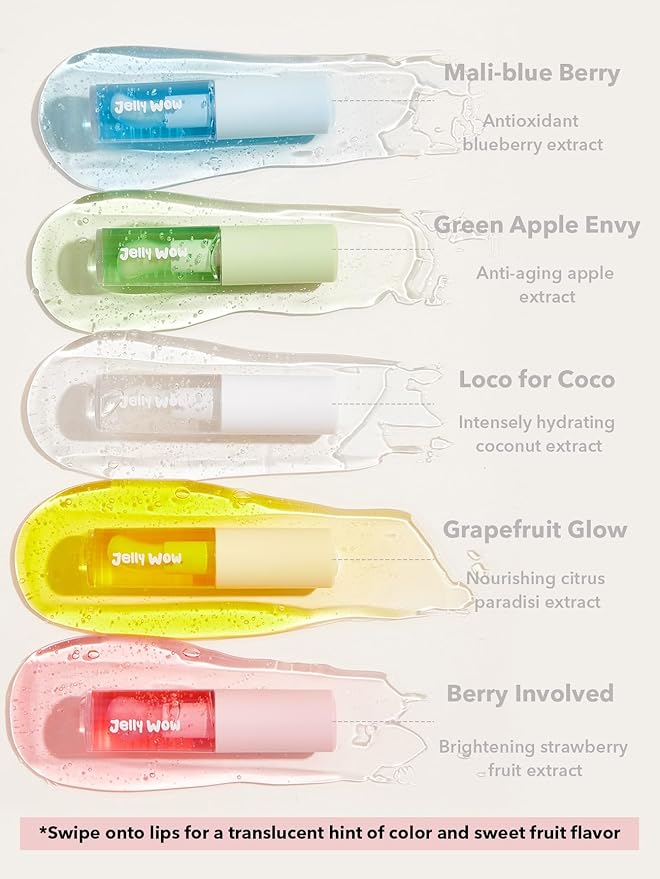 SHEGLAM Jelly Wow Hydrating Non-Sticky Lip Oil Moisturizing Plumping Lip Gloss - Berry Involved