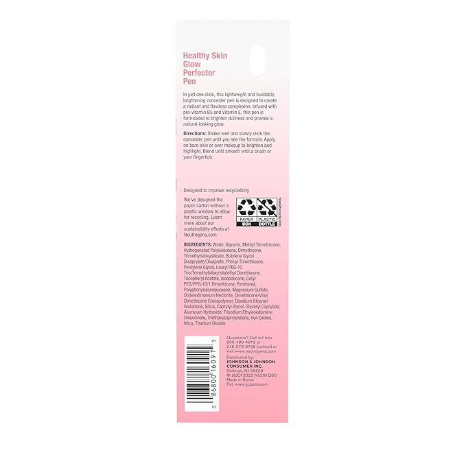 Neutrogena Healthy Skin Glow Perfector Pen, Lightweight Brightening Highlight, Deep, 1 oz