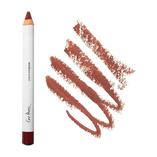 Ere Perez - Natural Coco Crayon Hydrating Lip Color | Vegan, Cruelty-Free, Clean Beauty (Brave, 0.01 oz | 3 g)
