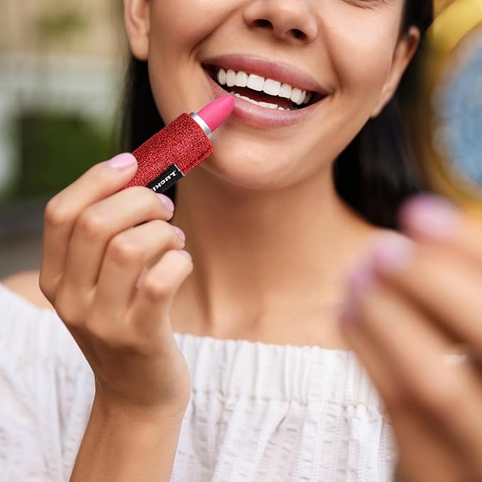 5PCS Lip Balm Holder Keychain Shinny Chapstick Holder Gloss