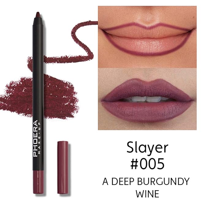 MAEPEOR Matte Lipliner and Eyeliner Kit 3 PCS Smoothly Creamy Lipliner and Eyeliner Pen Set for Daily Wear (3PCS Kit 3)