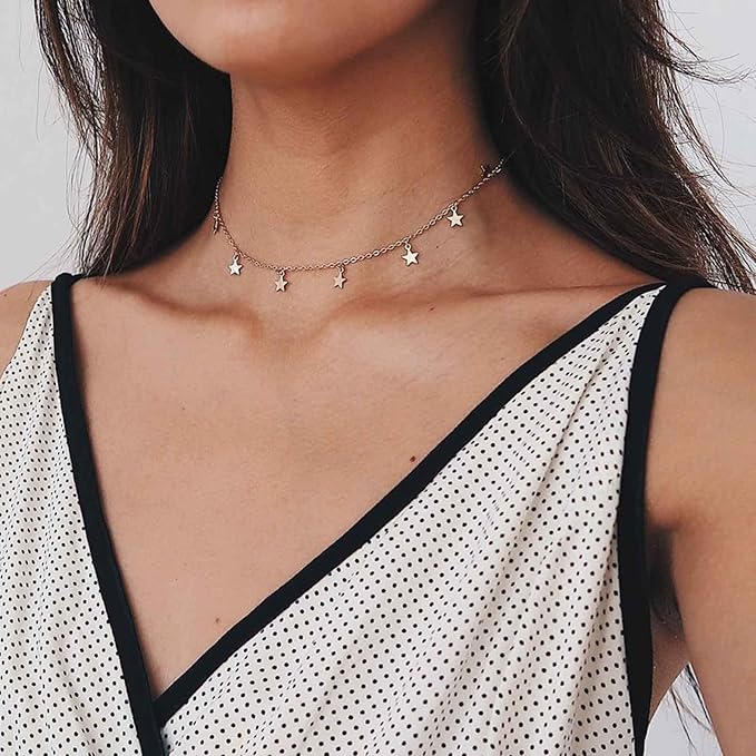 Bohemia Star Necklace Star Dangle Choker