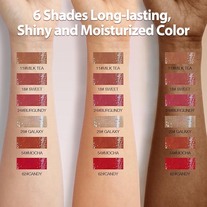 Moisturizing Lip Gloss, Non-Stick and Non-Drying Luminous Tinted Moisturizing