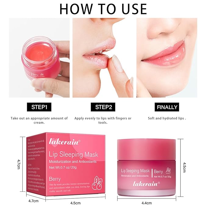 Lip Mask Overnight, Lip Sleeping Mask, (peach&grapefruit)