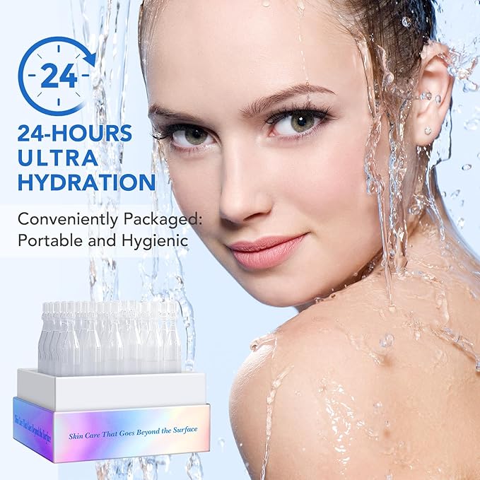 3% Hyaluronic Acid Serum Ultra-Hydrating Vials,Hyaluronic Acid, Hyaluronic Acid Serum for Face Serum for Women Anti Aging Single-Use Hyaluronic Acid Tubes Vials(1 Box of 30)