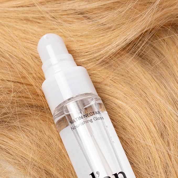 L'ANGE HAIR Satin Néctar Nourishing Gloss | Hair Serum for All Hair Types | Smoothing Serum with Antioxidants and Vitamins | Salon Hair Spray for Blowouts | Anti Frizz Hair Serum (2 Fl Oz)