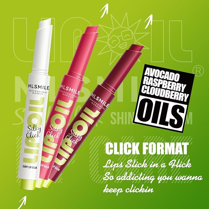 3 Colors Fat Lip Oil Click Slick, Moisturizing Moisturizing
