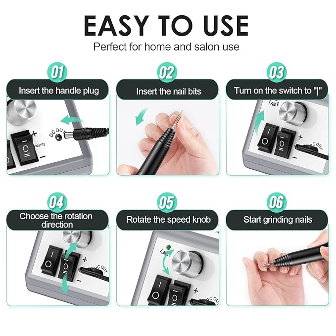 Electric nail drill machine, 20000rpm