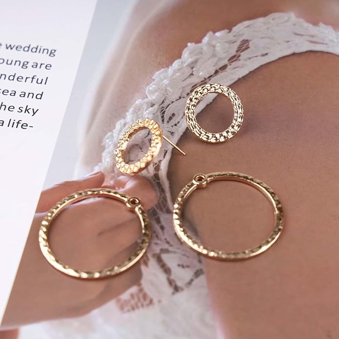 Vintage Crystal Circle Ear Jacket Earrings
