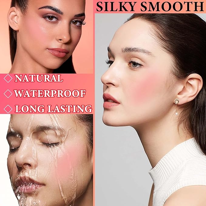 Matte Soft Liquid Blush,Waterproof Long Lasting Moisturizing Velvet Blushes Makeup(#01)