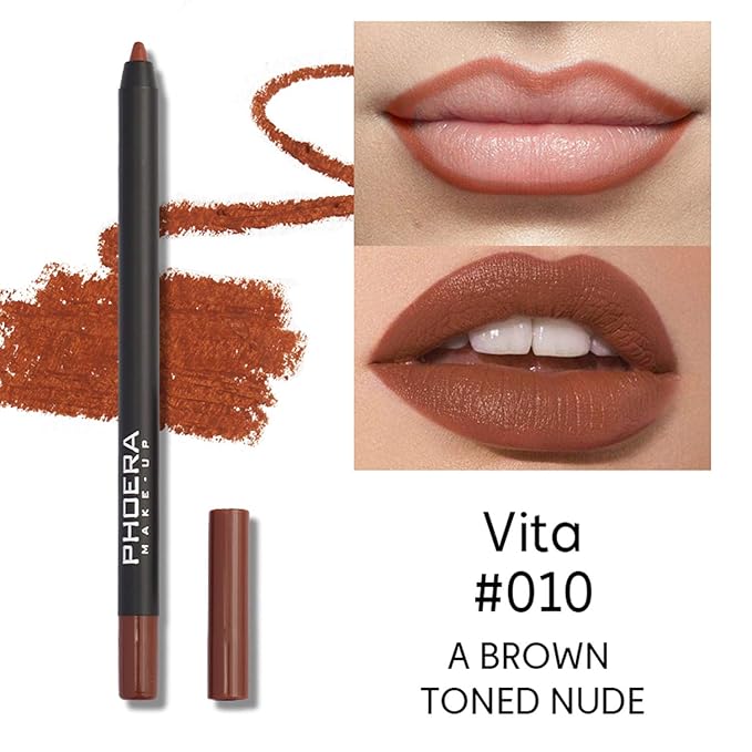 MAEPEOR Matte Lipliner and Eyeliner Kit 3 PCS Smoothly Creamy Lipliner and Eyeliner Pen Set for Daily Wear (3PCS Kit 5)