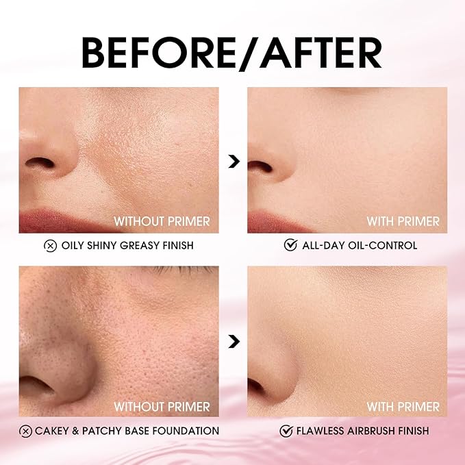 LANGMANNI Matte Grip Face Primer, Transparent Skin Perfecting Face