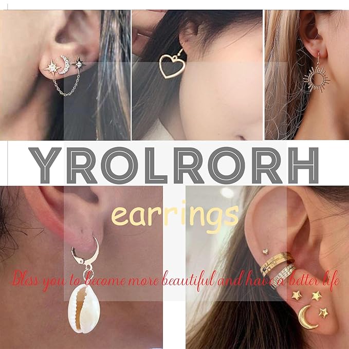 Natural Cowrie Shell Earrings Gold Boho Dangle Shell