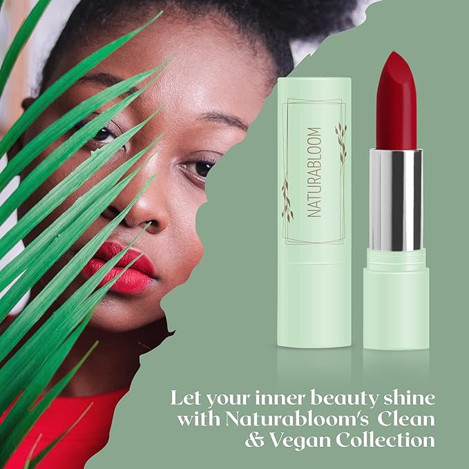 Vegan Lipstick (Poppy) - Sensational One-Stroke Long Lasting Lipstick from Natural Oils & Butters Full-Coverage Lip Color with Shea Butter & Coconut Extact - Premium Hydrating Lipsticks