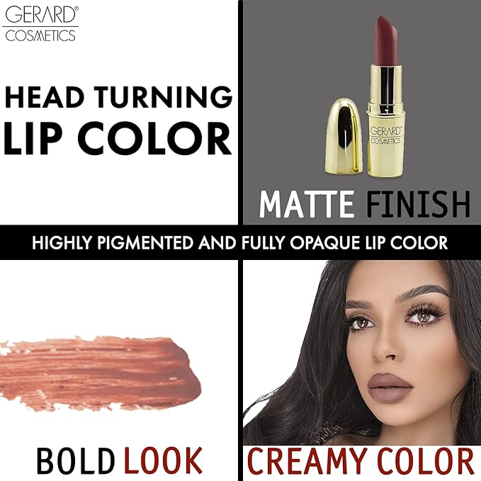 Gerard Cosmetics Lipstick 1995 | Neutral Pink Mauve Lipstick with Comfort Matte Finish | Highly Pigmented, Smooth Formula with Hydrating Ingredients | Cruelty Free & Made in USA