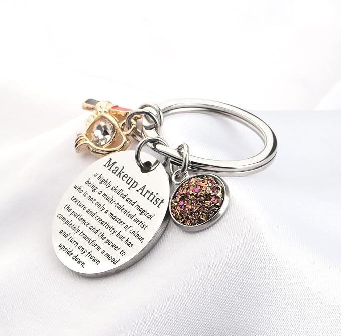 Makeup Artist Keychain Esthetician Gift Beauty Salon Jewelry