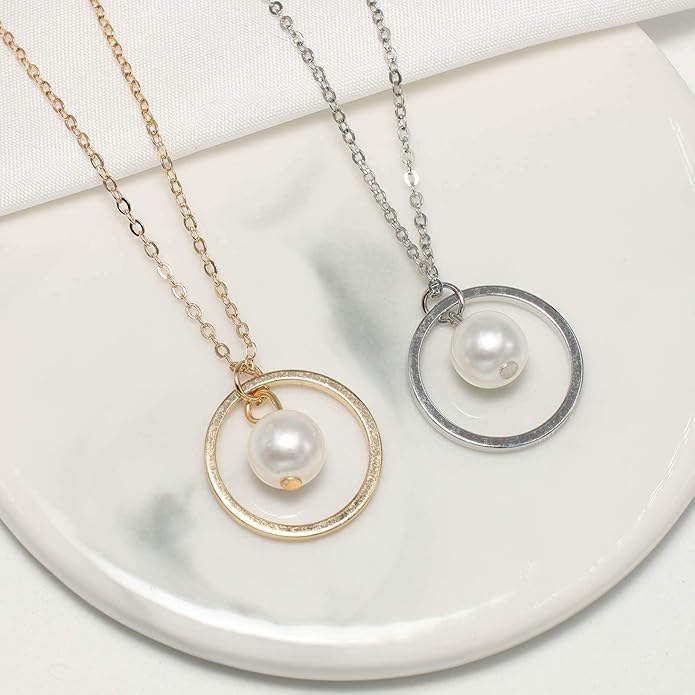 Fashion Pearl Necklace Chain Simple Hollow