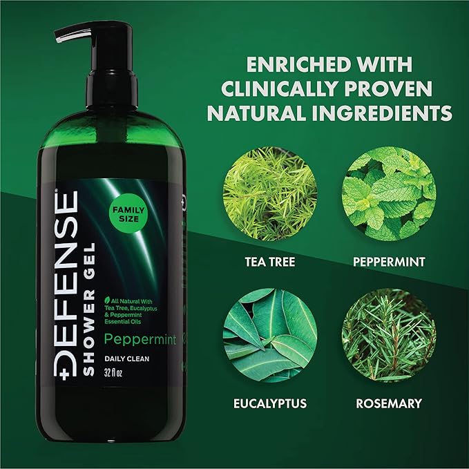 Defense Soap Organic Peppermint Body Wash