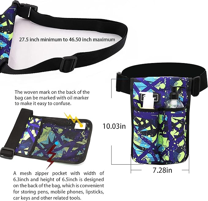 Massage Bottle Bag Massage Therapist Holster Massage Lotion Holster Massage Oil Holster(YR2KD-MiCai-LV)