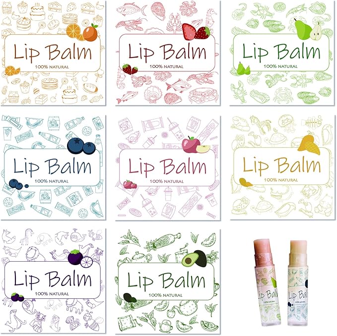 CRASPIRE Lip Balm Labels 80pcs Homemade Logo)