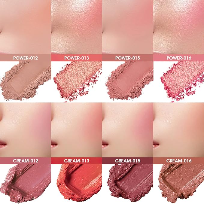 8 Colors Blush and Highlighter Palette, 2-in-1 Contour