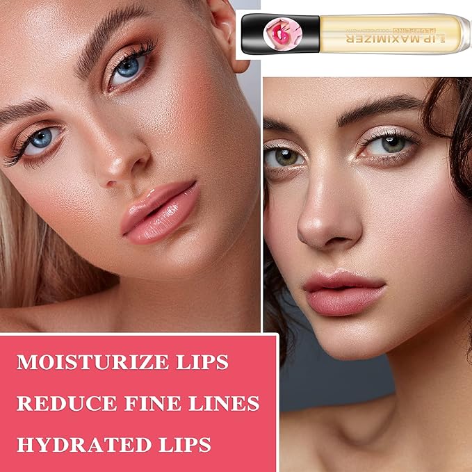 Lip Plumper Lip Gloss,Moisturizing Lip Oil Wrinkles