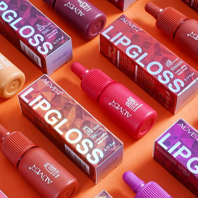 6pcs Liquid Lipsticks,Waterproof Lasting Lipstick Gift Set,High Pigment Lipsticks Professional Lip Stain Lip Gloss Lip Stain