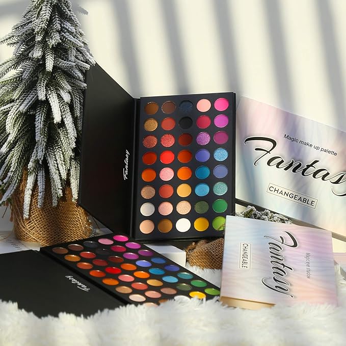 Highly Pigmented Eye Makeup Palette, Matte Shimmer Metallic