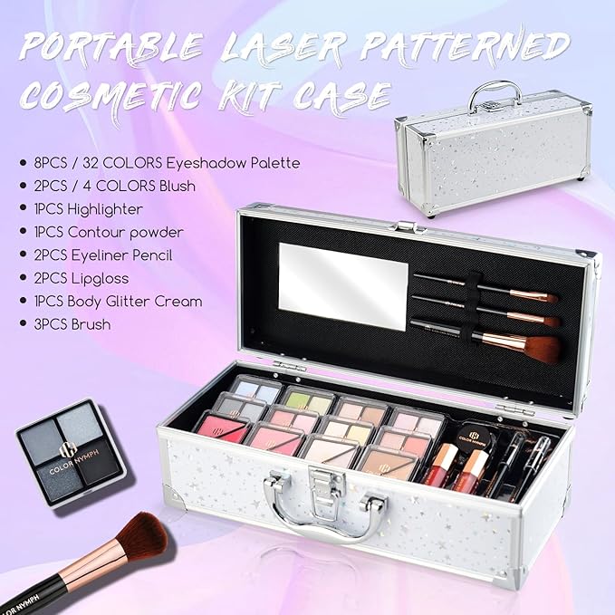 Color Nymph Beginners Makeup Kit With Train Case