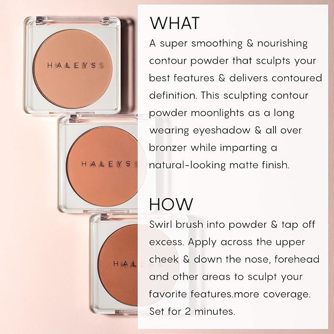 HALEYS Re-sculpt Smoothing Contour Powder (Light) Lightweight, Non-Caking,