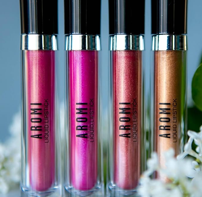 Aromi Gold Digger Metallic Liquid Lipstick, Bronze Yellow Lip Color with Shimmery Finish, Long-lasting Makeup, Handmade (Gold Digger)