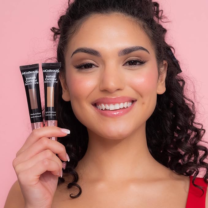 MCoBeauty Instant Contour Beauty Wand, Light/Medium, Sculpt & Free Cosmetics