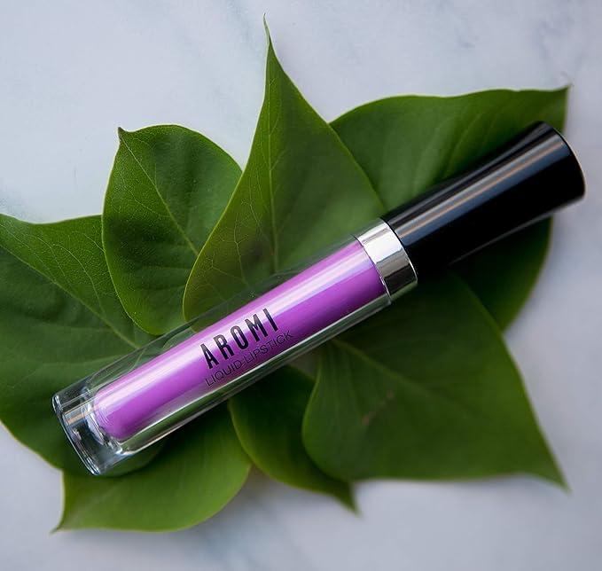 Aromi Pink Lilac Matte Liquid Lipstick | Bright Purple Lip Color, Smudge Proof, Waterproof, Long-lasting, Vegan, Cruelty-free (Pink Periwinkle)